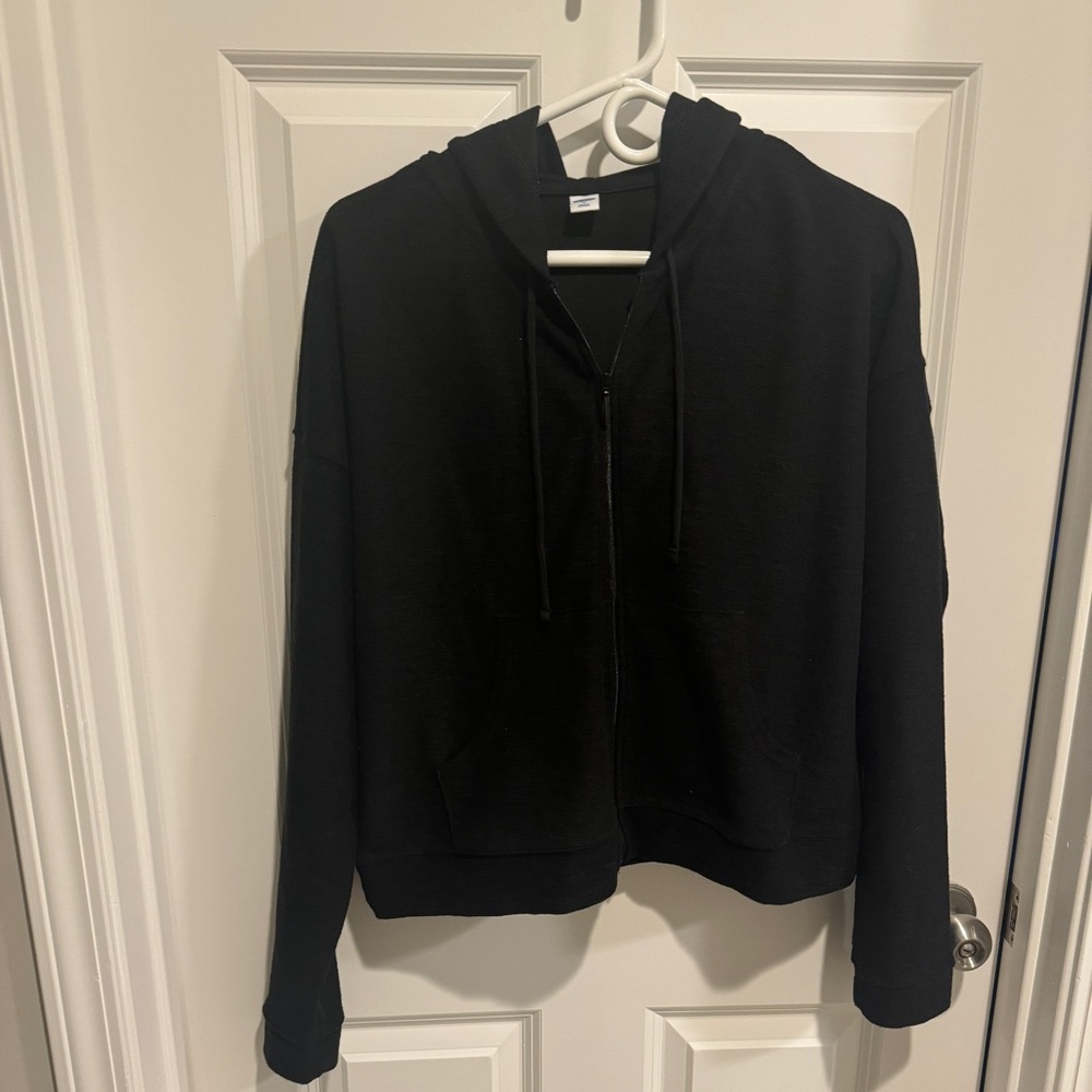 Black Zip Up Hoodie Jacket